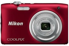 [ ] Nikon Digital Camera COOLPIX A100 Optical 5x 20.05 million pixels Red