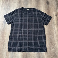 Burberry London Nova Check Plaid T-Shirt - Size XL Slim Fit 20" Pit to Pit 