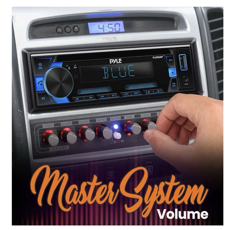 Pyle 5-Band Car 550BS Audio Equalizer – Graphic EQ Bluetooth Wireless Streaming - Image 3 of 4