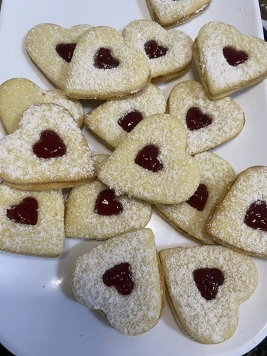 European Style Linzer Cookies Fresh Handmade Classic Wedding Heart 1 Lb Bag - product listing photo