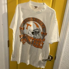 Tennessee Vols Vintage Single Stitch White Tshirt Power Pro Oneita Mens Large