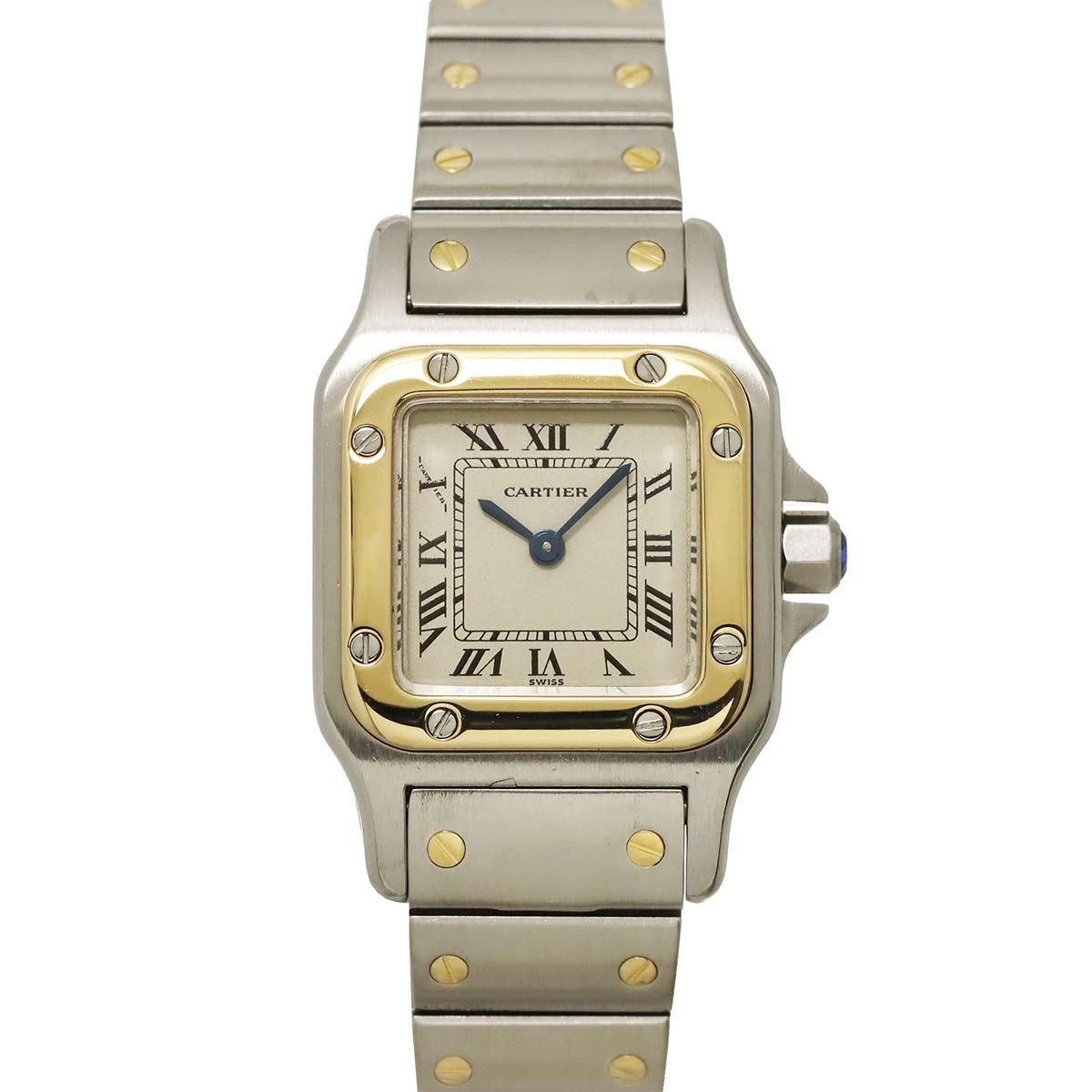 Cartier Santos Galbee W20012C4 750 YG Cream Dial Ladies Watch 90338424