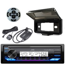 JVC Marine Bluetooth Stereo Receiver w/Wired Remote, Satellite Radio Tuner,Cover