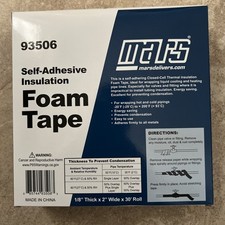 Mars 93506 Foam Insulation Tape - 1/8" x 2" x 30