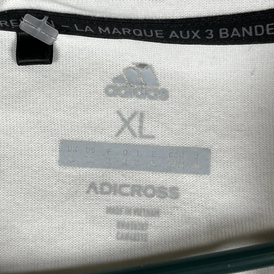 Adidas Adicross Golf Hombre XL 1/4 Cremallera Sudadera con Capucha | Negro/Blanco Foto 4 de 4