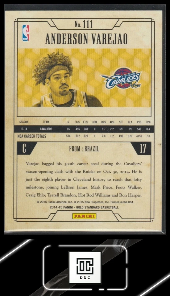 2014-15 Panini Gold Standard #111 Anderson Varejao Gold #/79 - Image 2 of 2
