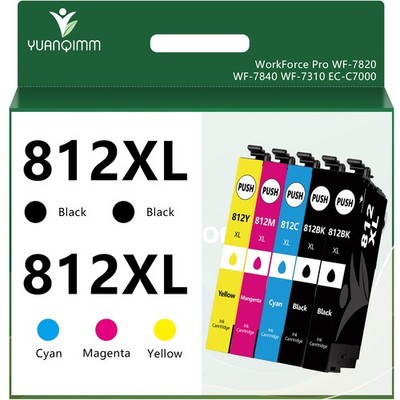 812XL T812XL Ink Cartridges For Epson WorkForce WF-7840 WF-7820 EC-C7000 printer