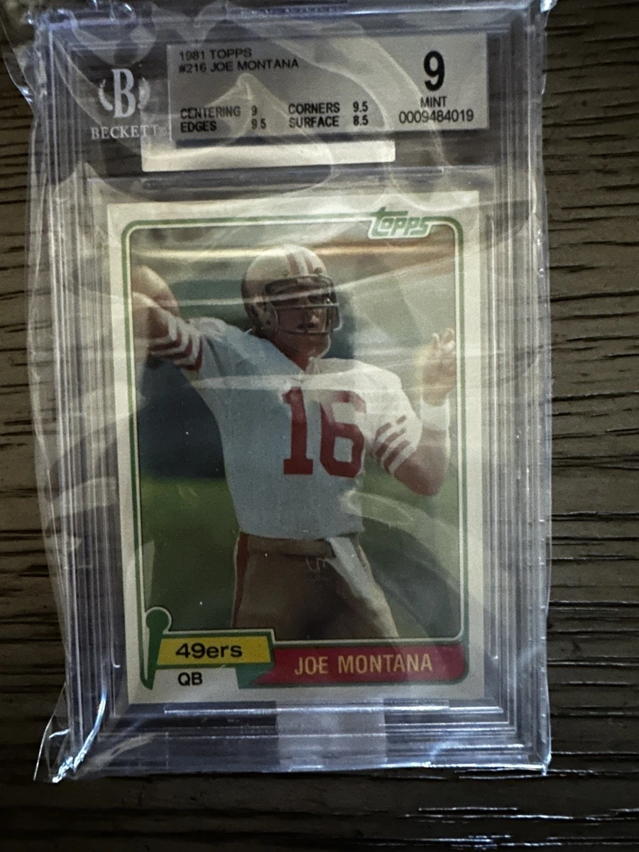 25+ Joe Montana Football Grade 9 Rookie Sports Trading Cards