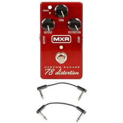 MXR M78 Custom Badass '78 Distortion Pedal with EBS Patch Cables