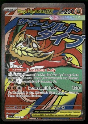 Mega Hawlucha ex 268/217 Mega Attack Rare Ascended Heroes Pokemon Near Mint