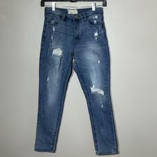 Altar  d State Women  s Size 28 /7 Jeans Light Wash Denim Mid Rise Button Fly