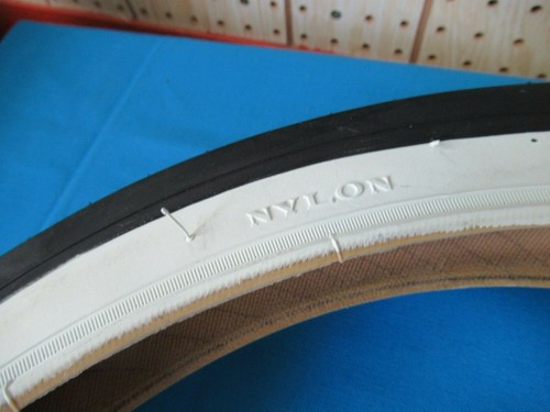 Schwinn 20" Bicycle Stingray Rear Slick White & Front White Wall Tires Pair -New - Picture 6 of 13