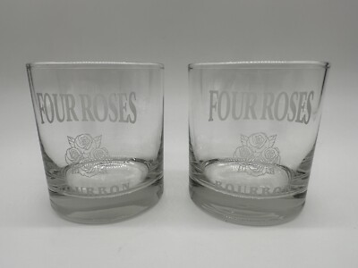 2 FOUR ROSES SMALL BATCH SELECT BOURBON Collectible Whiskey Glass 8 Oz