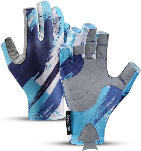 Fishing Gloves for Men Women Half-Finger Sun Protection Glove Breathable Gloves - Picture 10 of 13