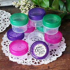 21 Small Containers 1/2 ounce 1TBL Container Pink Green Purple USA DecoJars
