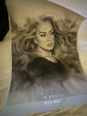 ADELE IN MUNICH GERMANY 2024 OFFICIAL GOLD STAMP POSTER NEW READY TO SHIP! VEGAS