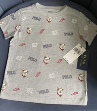 POLO RALPH LAUREN LITTLE BOYS COTTON JERSEY GRAPHIC T SHIRT SIZE 2 NEW WITH TAGS