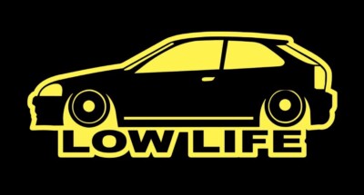 Lowered Hatchback Lowlife sticker for HONDA CIVIC EG Si VTi Jdm Low ...