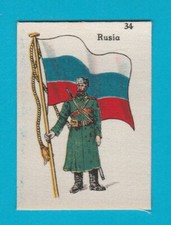 SILK ' FLAG WITH SOLDIER ' - RUSSIA - LA FAVORITA (CANARY ISLANDS) - 1915