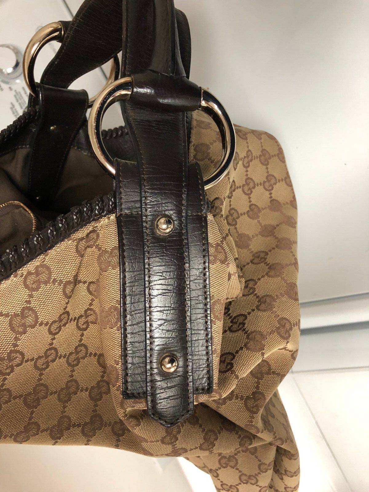 gucci guccissima horsebit hobo