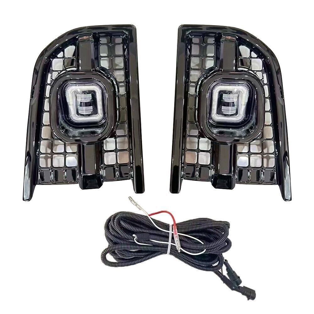 For LR Defender 20202024 Front White LED Fog Light Driving Lamp Grill