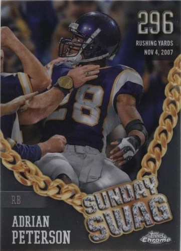 2024 Topps Chrome Football Sunday Swag Adrian Peterson Minnesota