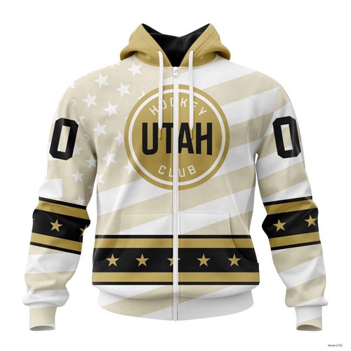 Custom Utah Hockey Club Special Military Hoodie Pullover Hockey Team - Picture 2 of 13