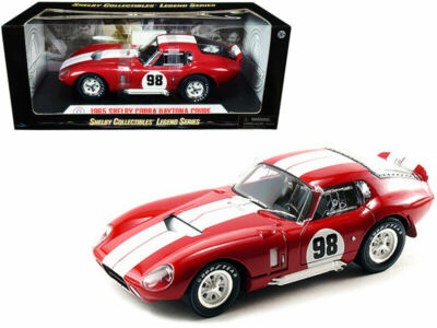 1965 SHELBY COBRA DAYTONA COUPE #98 RED 1:18 SCALE BY SHELBY
