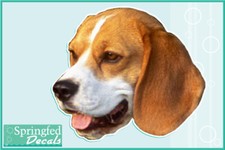 BEAGLE Head Vinyl Decal Car Truck Dog Sticker