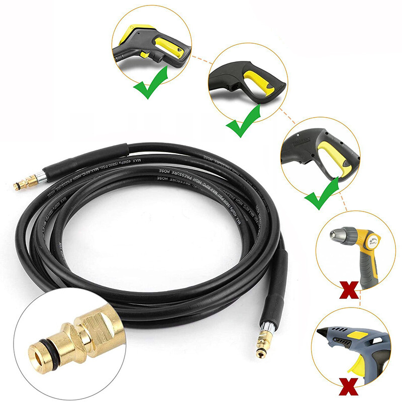 Auto Washer Hose High Pressure Water Cleaning Rubber Pipe For Karcher