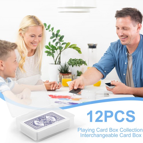 12Pcs Card Storage Box Clear Plastic Trading Card Storage Box Portable Organizer - Picture 4 of 10