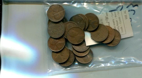 1926 D LINCOLN HEAD PENNY LOT OF 20 VG FINE 7273P