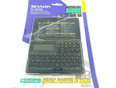 Sharp Electronic Organizer EL-6590B Backlight Memo Master 32KB Memory