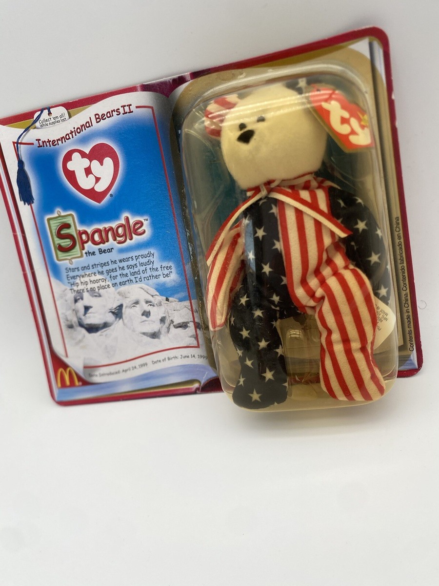 Ty Beanie Baby - Rare Spangle The Bear - McDonalds 1999 New In Box
