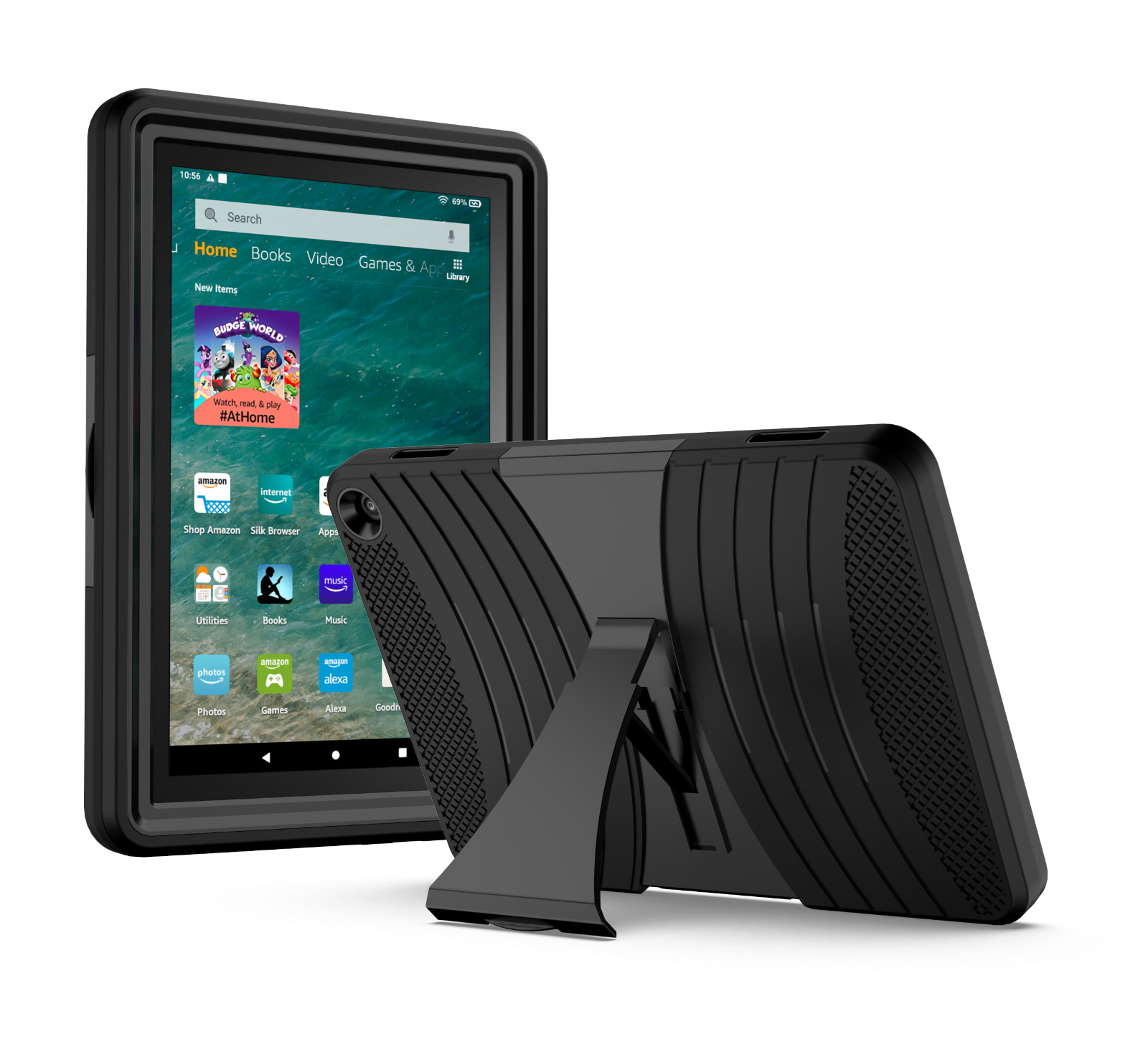 For Amazon Fire HD 8 2024/2022 12th Gen Shockproof Kickstand
