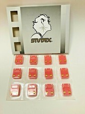 STUDEX PIERCING EARRINGS 14K GOLD PLATED 12 PAIR 4MM REGULAR STAR - R501Y