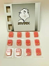 STUDEX PIERCING EARRINGS 14K GOLD PLATED 12 PAIR 4MM REGULAR STAR - R501Y