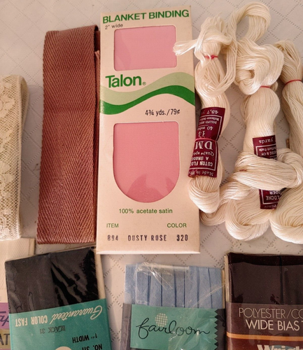 Mixed Lot of Sewing Notions Embrod Thread Bias Tape Blanket Binding + #23102 - Picture 14 of 23