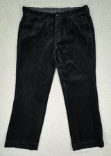 Vintage Polo Ralph Lauren Corduroy Pants Mens 40x29 Black Preston Pant Cotton
