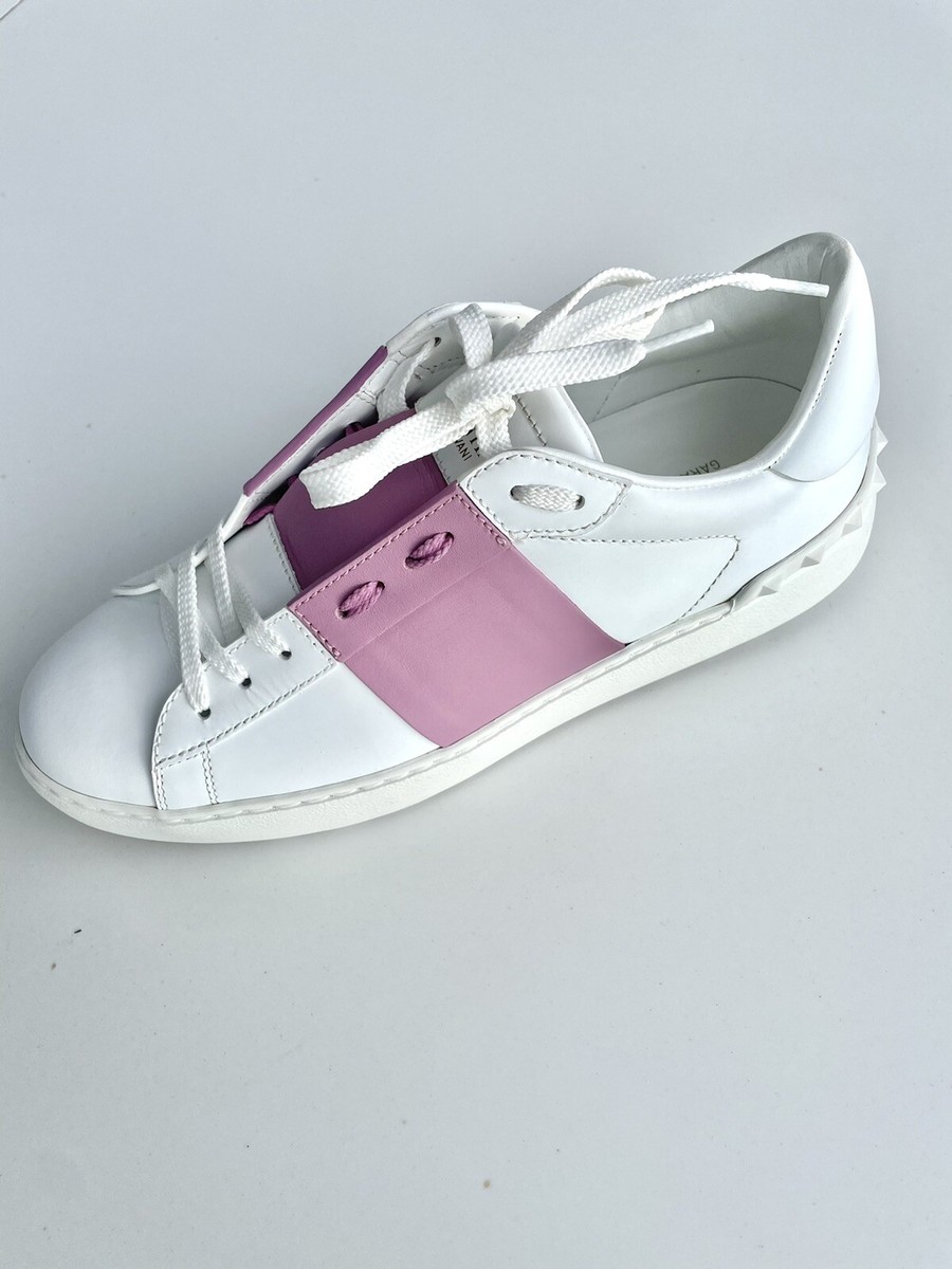 【VALENTINO GARAVANI】 Valentino Garavani Open two-tone leather sneakers | eBay