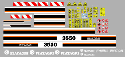 Fiatagri Laverda 3550 KOMPLETTSATZ Aufkleber