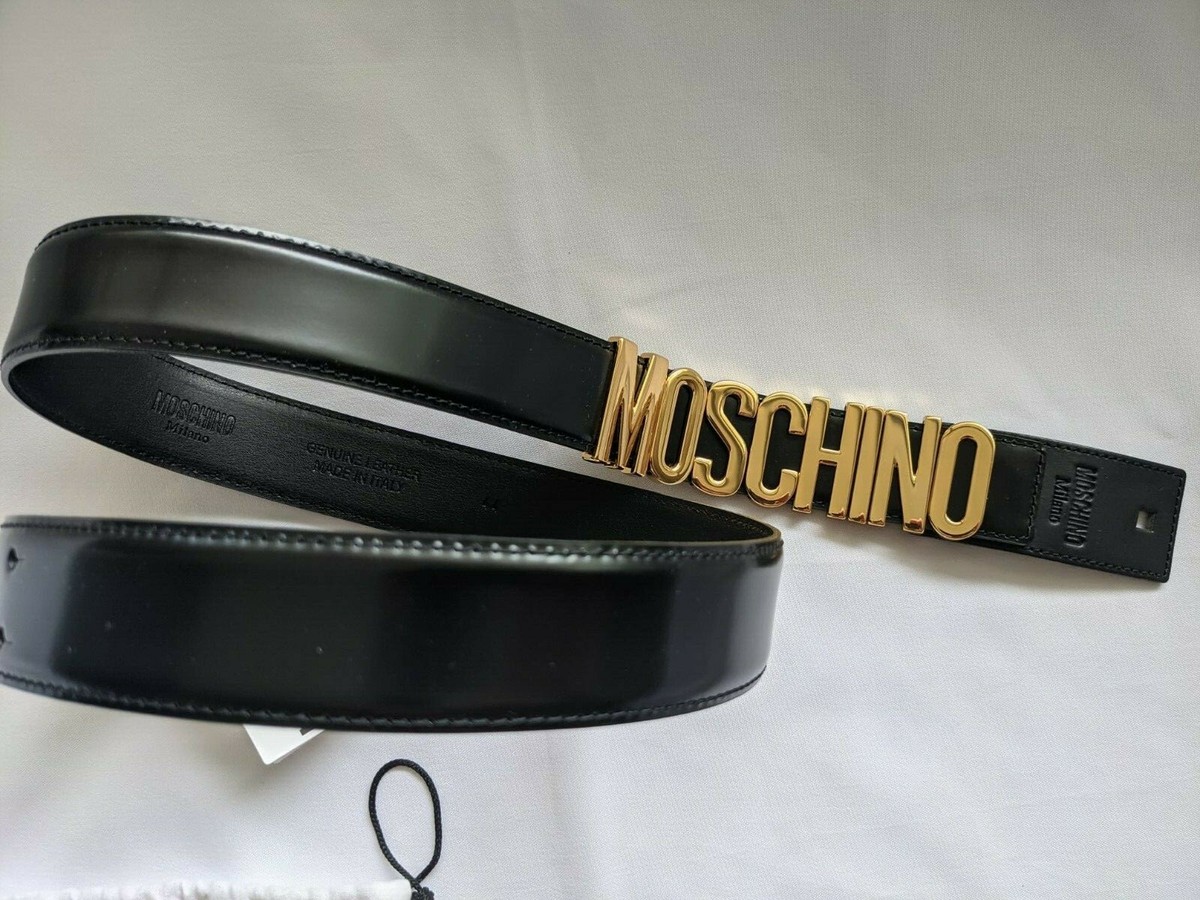 Moschino Couture Jeremy Scott SHINY GOLD LOGO BELT $_57.PNG?set_id=880000500F main image 4