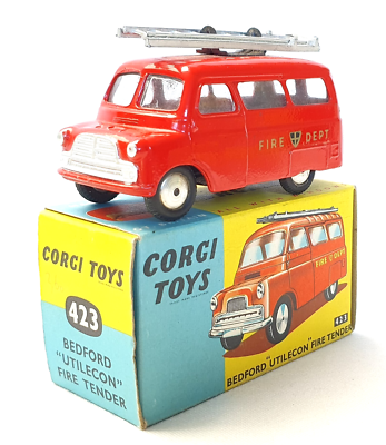 Corgi Toys England 1:48 BEDFORD UTILECON FIRE TENDER #423 GYRO C-9