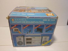 Vintage CANDLE JTR-1313 Boombox Radio Detachable Portable Cassette Player NOS