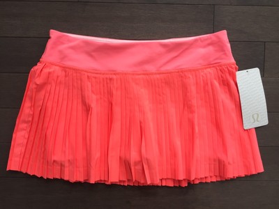 Lululemon Pleat To Street Skirt Ii Skort Tennis Sz 8 Coral Pink