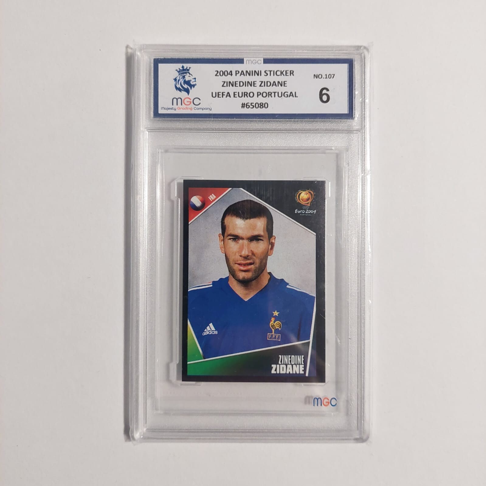 Vignette Panini Zidane N°107 Euro 2004 - France - Originale Non Collée