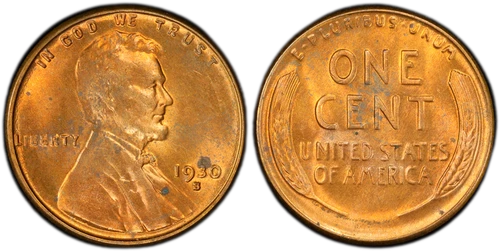 1930 S PCGS MS63 RD - Lincoln Wheat Penny Cent 1c US Coin #52587A