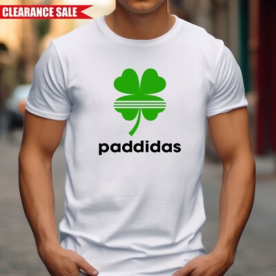 Paddidas irisches T-Shirt bedruckt Irland Paddys lustig Patricks Day Geschenk Tee Tops