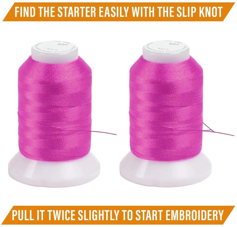 63 Colors Polyester Embroidery Machine Thread with Embroidery Machine Hoop - Image 4 of 4