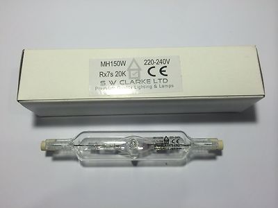 PREMIUM LONG LIFE 150W RX7S METALLDAMPFLAMPEN 20000K AQUARIUMLAMPE